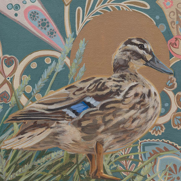 Art Card, Ente, 20x20 cm