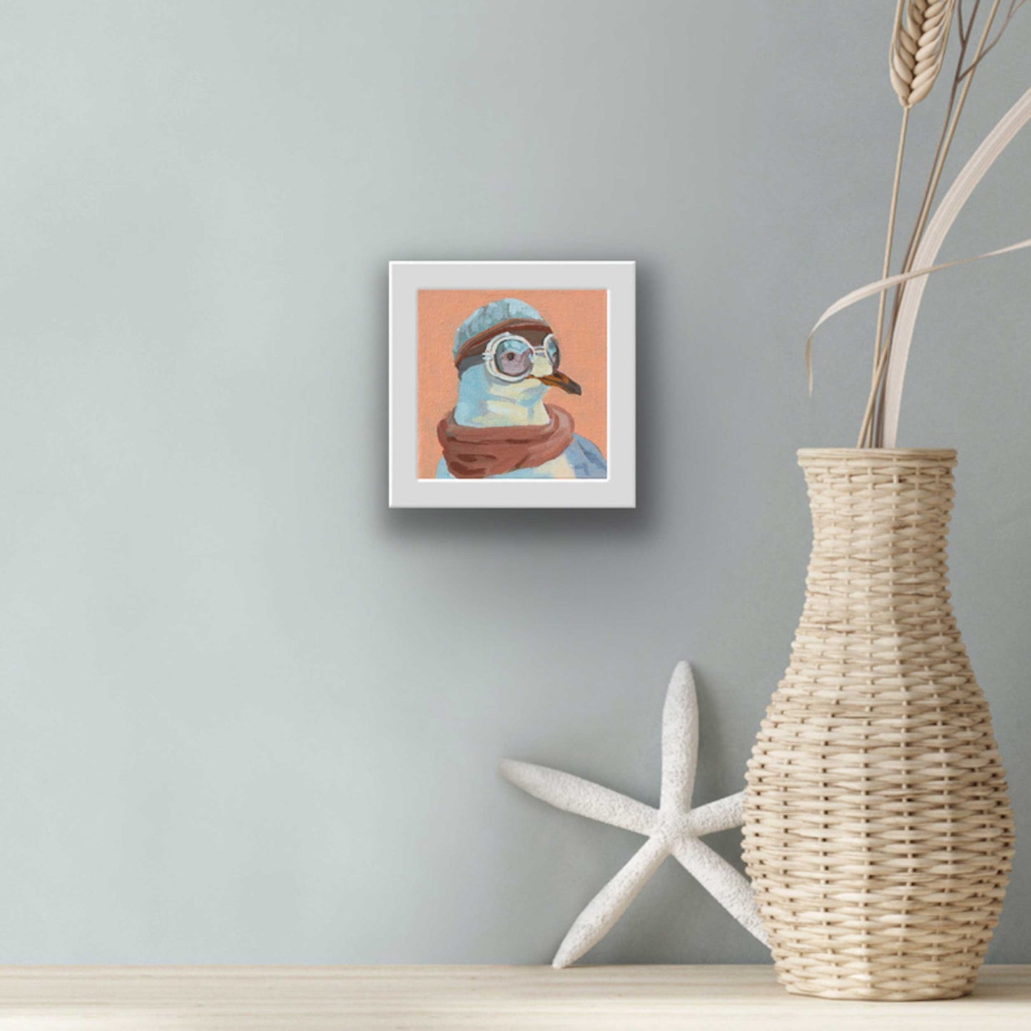 Pocket Art, Fine Art Print auf Büttenpapier im Rahmen, 10 x 10 cm, Victim Paul