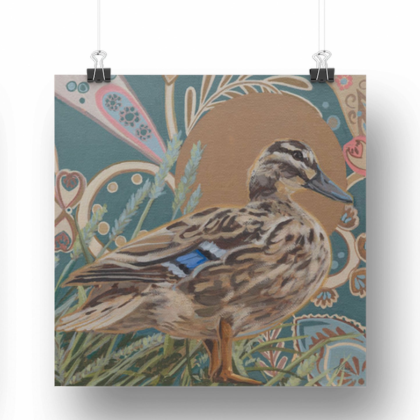 Art Card, Ente, 20x20 cm