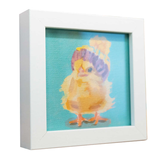Pocket Art, Fine Art Print auf Büttenpapier im Rahmen, 10 x 10 cm, Bibi