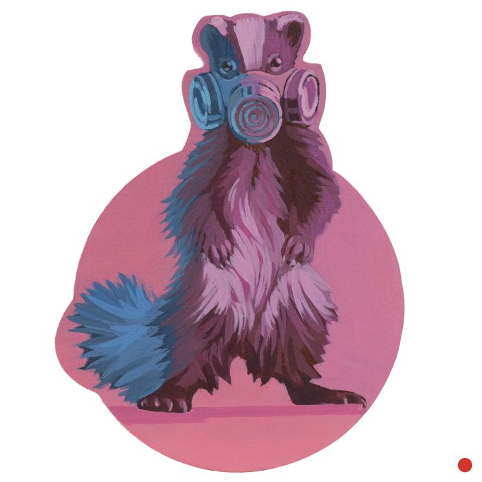 Skunk Girl Stinktiermädchen mit Gasmaske